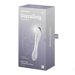 Satisfyer Dazzling Crystal 1 przezroczysta szklana forma intymna
