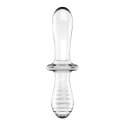 Satisfyer Double Glass - dwustronny model szklany, przezroczysty