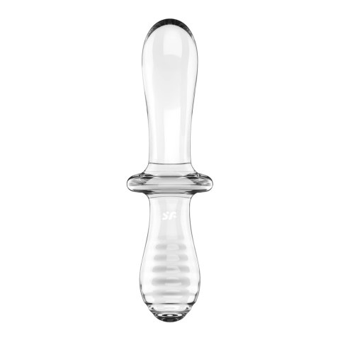 Satisfyer Double Glass - dwustronny model szklany, przezroczysty