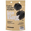Doc Johnson Black Pasties Naklejki Dekoracyjne Skora Vegan i Koronka