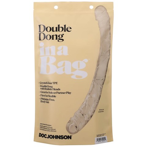 Doc Johnson Double Dong 33 cm - elastyczny model dwustronny, przezroczysty
