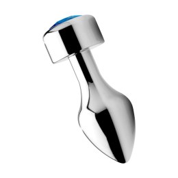 XR Brands Aluminiowy korek intymny duży niebieski kryształ