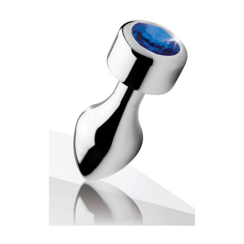 XR Brands Aluminiowy korek intymny duży niebieski kryształ