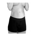 XR Brands Boxer Harness L/XL - zintegrowany pierścień, czarne