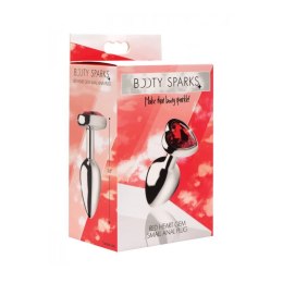 XR Brands Booty Sparks korek dekoracyjny serce czerwony mały aluminium