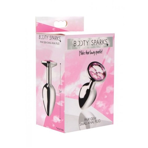 XR Brands Booty Sparks korek ozdobny z kryształkiem czerwony S