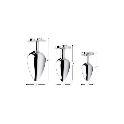 XR Brands Clover Small - Metalowy korek intymny z motywem koniczyny