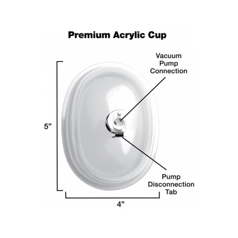 XR Brands Deluxe - duża pompka z nakładką typu kubek, akrylowa