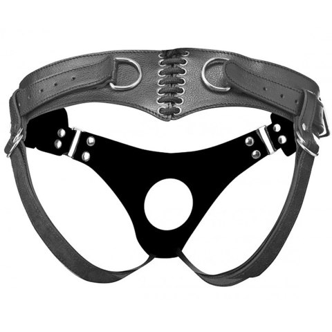 XR Brands Harness Corset Style - Regulowana uprząż z ekoskory, uniwersalna