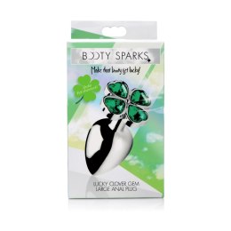 XR Brands Korek analny Clover Large metalowy 4-listna koniczyna