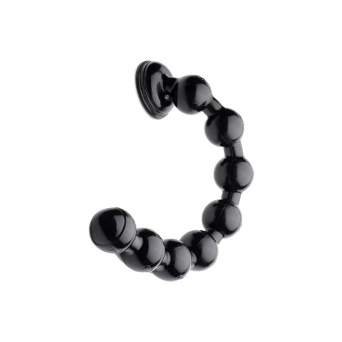 XR Brands Master Series Spiralne koraliki stopniowane 48 cm czarne