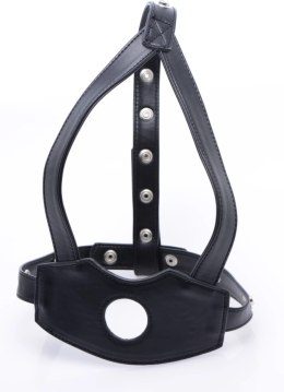 XR Brands Master Series uprząż twarzowa z elementem anatomicznym czarna