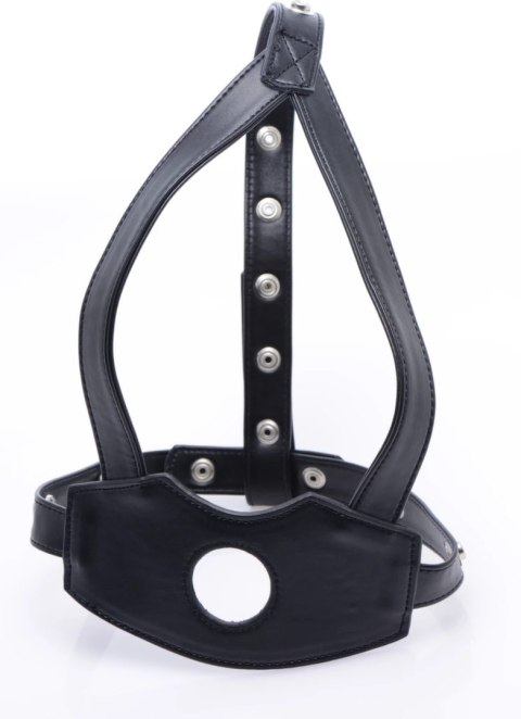 XR Brands Master Series uprząż twarzowa z elementem anatomicznym czarna