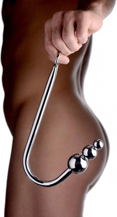 XR Brands Meat Hook model z kulkami - stalowy hak z pierścieniem