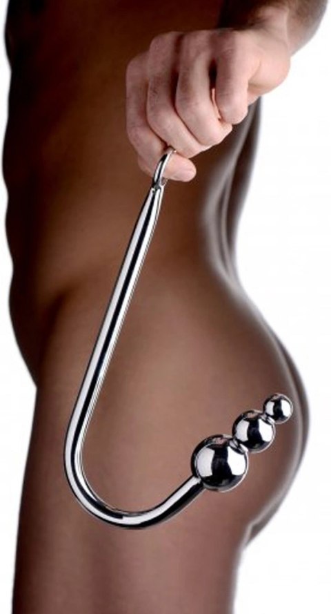XR Brands Meat Hook model z kulkami - stalowy hak z pierścieniem