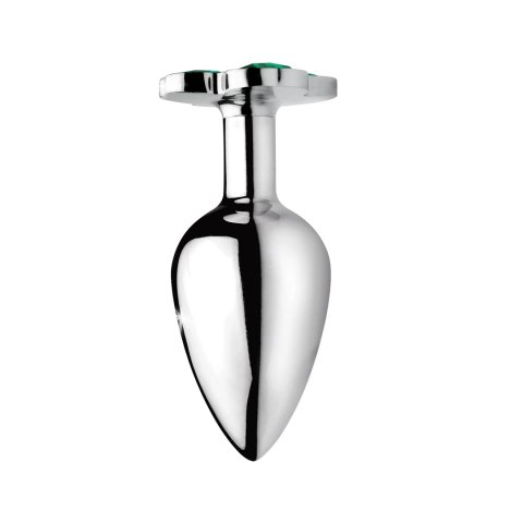 XR Brands Medium Metalowy Korek Anatomiczny Koniczyna 4-listna