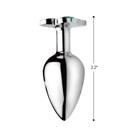 XR Brands Medium Metalowy Korek Anatomiczny Koniczyna 4-listna