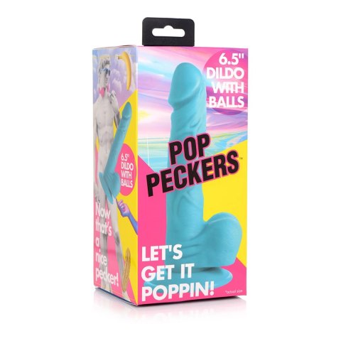 XR Brands POP 16,5 cm - model anatomiczny z przyssawką, kolor makowy