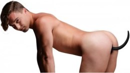 XR Brands Puppy Tail silikonowy korek w kształcie ogonka, czarny