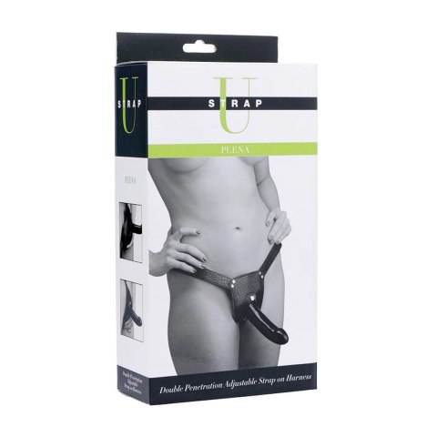XR Brands Strap-On Podwojna Maszyna Intymna Regulowana PVC Czarna