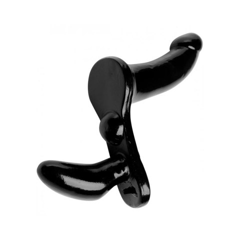 XR Brands Strap-On Podwojna Maszyna Intymna Regulowana PVC Czarna