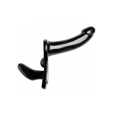 XR Brands Strap-On Podwojna Maszyna Intymna Regulowana PVC Czarna