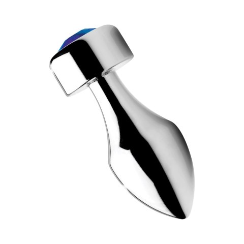 XR Brands aluminiowy korek ozdobny z niebieskim kryształem S