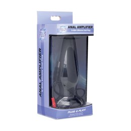 XR Brands silikonowy korek analny z funkcją elektrostymulacji, duży