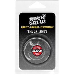 Doc Johnson Donut 3X silikonowy pierścień intymny elastyczny czarny