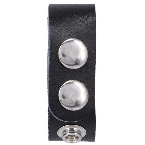 Doc Johnson Leather 3 Snap regulowany pierścień z naturalnej skory