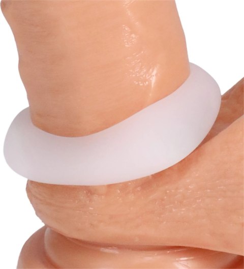 Doc Johnson Master - elastyczny pierścień silikonowy, gruby, czarny