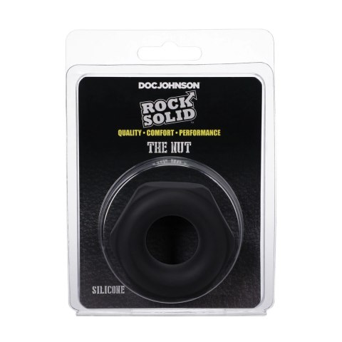 Doc Johnson Rock Solid silikonowy pierścień kanciasty czarny