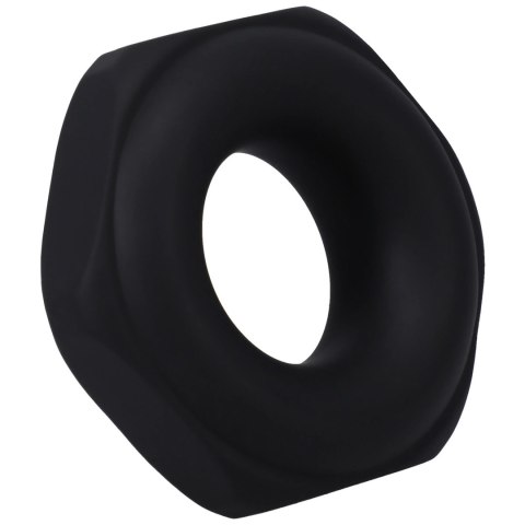 Doc Johnson Rock Solid silikonowy pierścień kanciasty czarny
