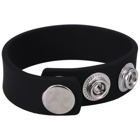 Doc Johnson Snap Collar silikonowy pierścień regulowany 3-stopniowy czarny