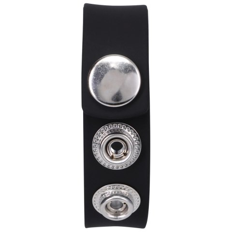 Doc Johnson Snap Collar silikonowy pierścień regulowany 3-stopniowy czarny