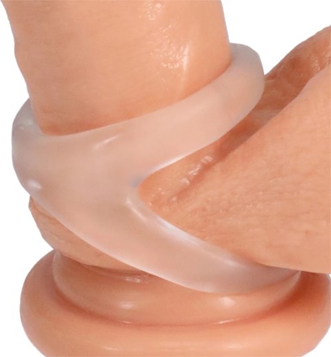 Doc Johnson The Hoist podwojny pierścień anatomiczny TPE czarny