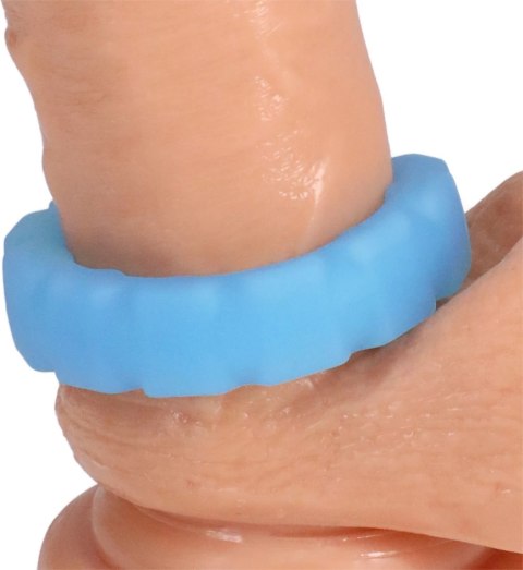 Doc Johnson The Tire silikonowy pierścień anatomiczny świecący