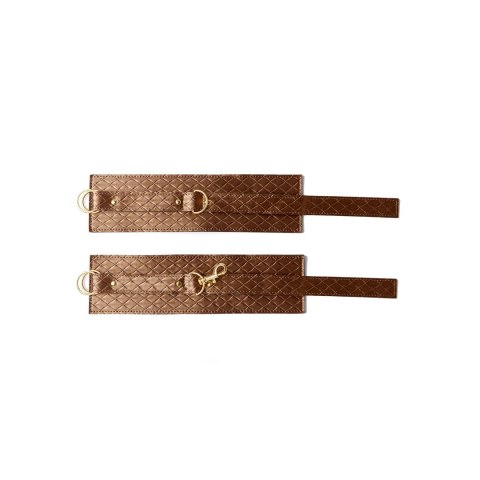 Allure Xplay Pikowane mankiety na kostki z regulacją i złotymi akcentami