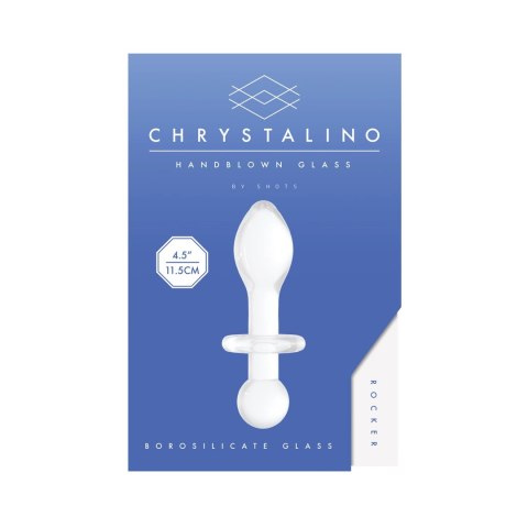 Christalino Rocker szklany korek analny borokrzemianowy, ręcznie wykonany