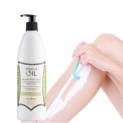 Earthly Body Miracle Oil Tea Tree krem do golenia 473 ml nawilżający