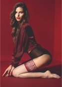 Fiore Hosiery Pończochy Arabesque 20 den czerwone koronka 2/S