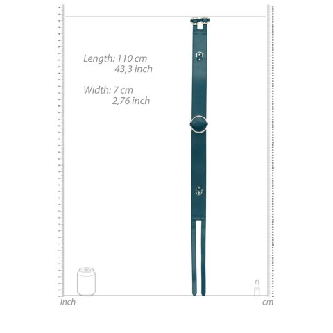 Ouch! Halo Pas biodrowy z pierścieniami L/XL złote detale skorzany wygląd