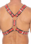 Ouch! Uprząż skorzana Z Series L/XL - regulowana, stal nierdzewna