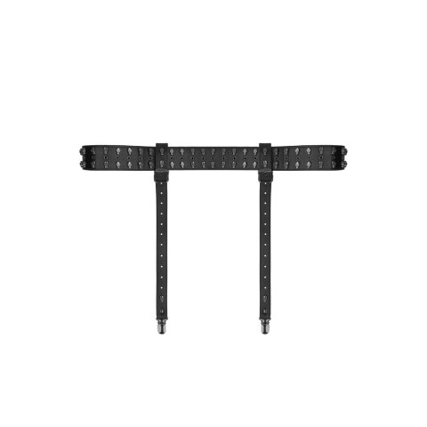 Ouch! by Shots Pas do pończoch z motywem czaszek, czarny, skora bonded