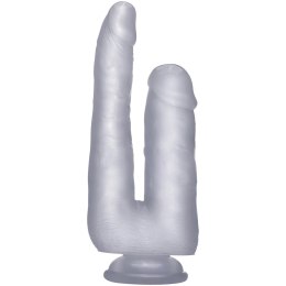 RealRock model Double Dong 23 cm z mocną przyssawką, kolor Skin