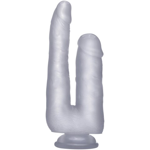 RealRock model Double Dong 23 cm z mocną przyssawką, kolor Skin