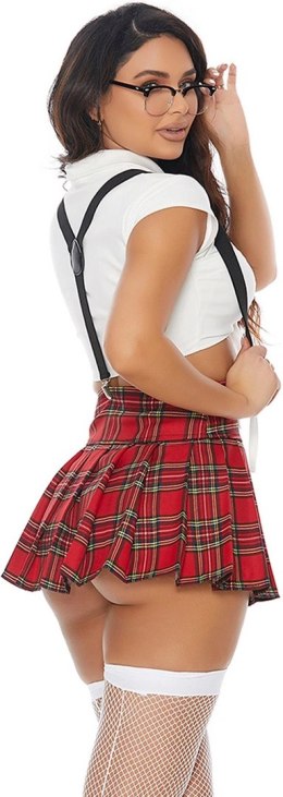 Fiore Hosiery kostium uczennicy L/XL z plisowaną spodniczką i akcesoriami