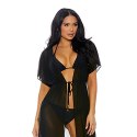 Forplay Tolu L Stroj kąpielowy z kimono, dwuczęściowy czarny