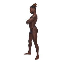 Male Power Landing Strip Micro Stringi S/M czarne elastyczne