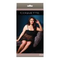 Coquette Babydoll Plus Size sukienka z falbanami czarna elegancka